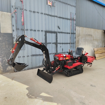 Tiller rotativo a rotazione a rotazione progettato con un solo binario per il tillaggio e la manovra facile