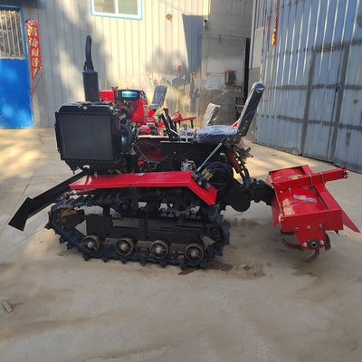 Tiller agricola rosso nero Diesel Tiller rotativo Attachments e 38hp coltivatore ortofrutticole