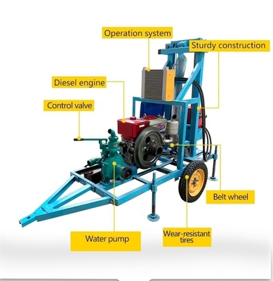 Perforazione di pozzi in acque profonde da 1000 metri a motore diesel con profondità di perforazione massima di 180 m