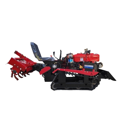 Motore Diesel 800 KG Trattore di gomma per il campo di riso Silt Crawler rotativo