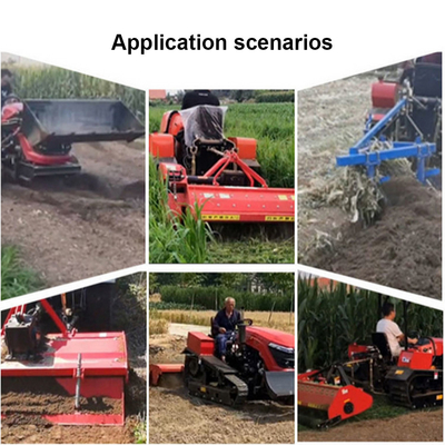 Motore Diesel 800 KG Trattore di gomma per il campo di riso Silt Crawler rotativo