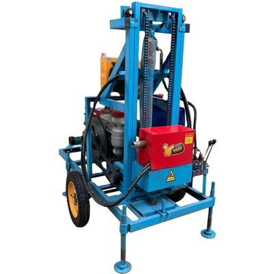 Perforazione a bullone pneumatico 200m Diesel Piccola macchina idraulica portatile per la perforazione di pozzi d'acqua