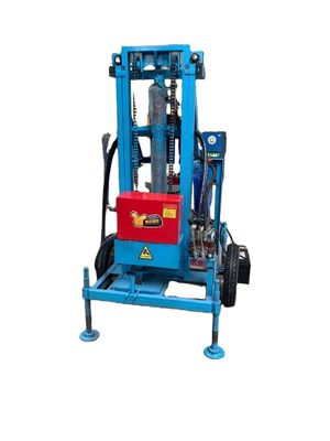 Perforazione a bullone pneumatico 200m Diesel Piccola macchina idraulica portatile per la perforazione di pozzi d'acqua