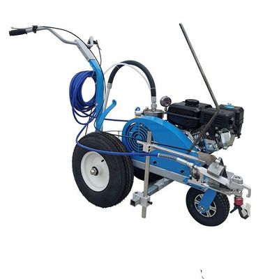 Macchina di marcatura stradale a spruzzo a freddo con pistola a spruzzo singola/doppia per opere di costruzione