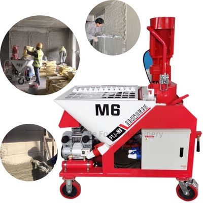 Materiali applicabili Gipsato M6 Macchina di spruzzatura di malta per la spruzzatura di gesso di cemento murato