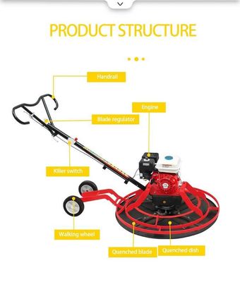 Velocità di compattazione della superficie del terreno di calcestruzzo liscio 60-135 giri al minuto Strumenti di costruzione a strascico di potenza