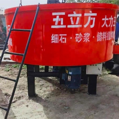 2500*1380mm Verticale Flat Mouth Mobile Concrete Mixer per la Miscelazione di Cementino Mortar Pan