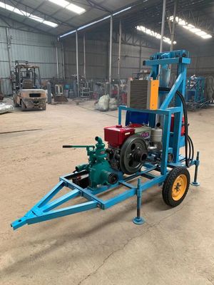 100 m 120 m Mini rimorchio portatile idraulico pneumatico per la perforazione dell'acqua