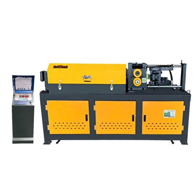 7.5-16kw Motor Power Steel Wire Straightener and Cutter Machine con colore giallo