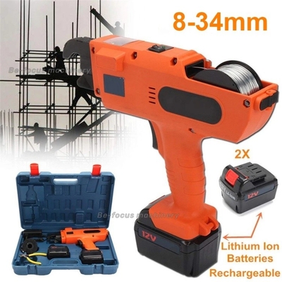 Macchina di legatura elettrica 12V 4500mAh per 8mm-34mm Legatura di rebar con 2 pinze a batteria