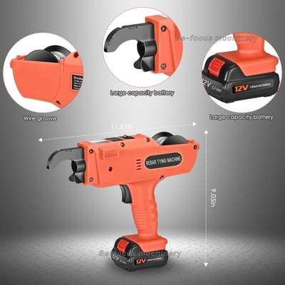 Macchina di legatura elettrica 12V 4500mAh per 8mm-34mm Legatura di rebar con 2 pinze a batteria
