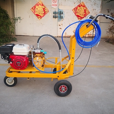 Macchina di marcatura della linea stradale a spruzzo freddo a mano a colori personalizzata con motore a gas