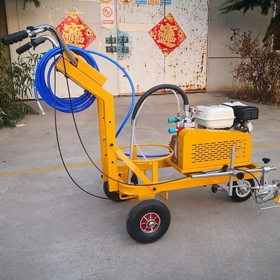 Macchina di marcatura della linea stradale a spruzzo freddo a mano a colori personalizzata con motore a gas